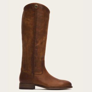 frye melissa button 2 tall boot in cognac - size 7.5